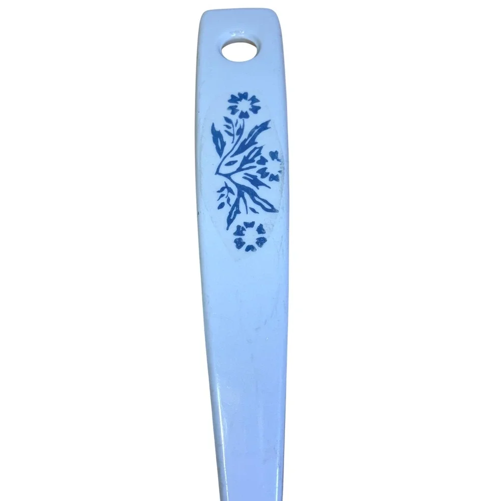 Vtg Blue Cornflower Melamine Slotted Spoon Cooking Utensil S-1076 Taiwan Match